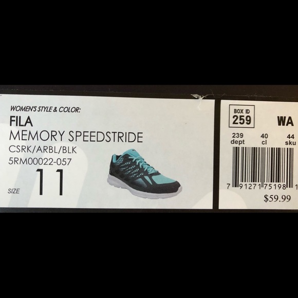 Women’s Fila Memory Speedstride Blue Sneaker SZ 11 - Picture 4 of 6